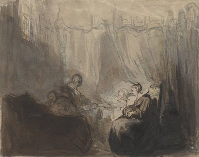 Un letto di malato da Christoffel Bisschop