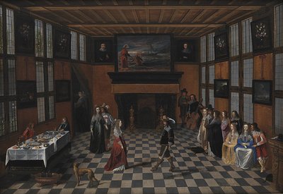 Festa da ballo in un interno da Christoffel Jacobsz. van der Laemen