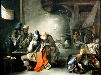 Gruppo di figure che giocano a backgammon da Christoffel Jacobsz van der Lamen