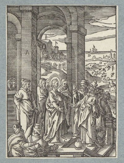 I farisei e gli scribi chiedono un segno a Cristo da Christoffel van Sichem (II)