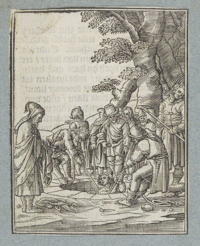 Giuseppe viene tirato fuori dal pozzo dai suoi fratelli da Christoffel van Sichem (II)
