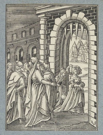 Giuditta e la sua ancella in viaggio verso Oloferne da Christoffel van Sichem (II)