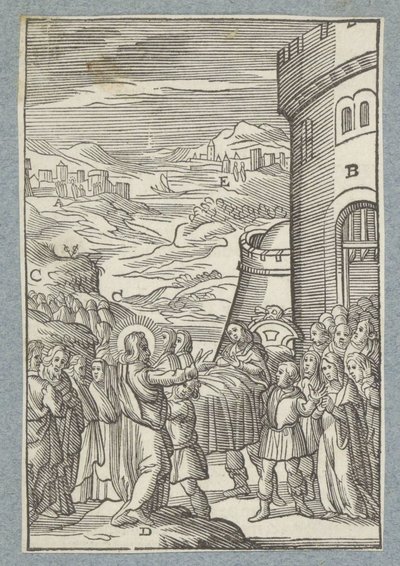 Resurrezione del figlio della vedova di Nain da Christoffel van Sichem (II)