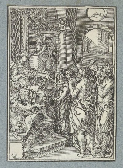 Anziani davanti al giudice da Christoffel van Sichem (II)