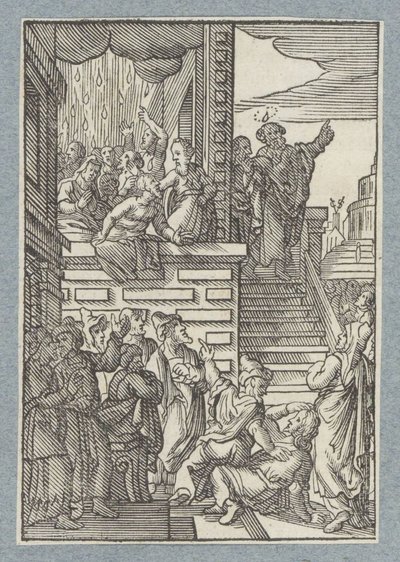 Pietro predica a Gerusalemme da Christoffel van Sichem (II)