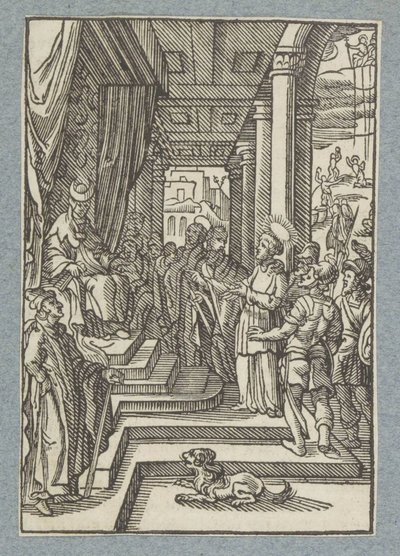 Stefano davanti al sommo sacerdote da Christoffel van Sichem (II)