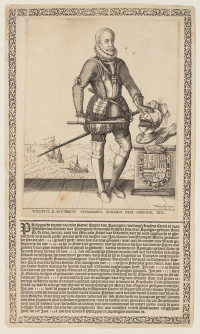 Filippo II, re di Spagna da Christoffel van Sichem I