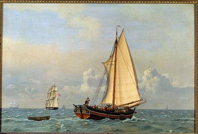 Un ex piroscafo danese con vento in poppa nel 1831 da Christoffer Wilhelm Eckersberg
