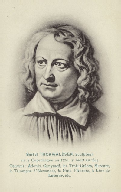 Bertel Thorvaldsen, scultore danese da Christoffer Wilhelm Eckersberg