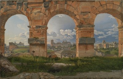 Vista attraverso tre archi del Colosseo da Christoffer Wilhelm Eckersberg