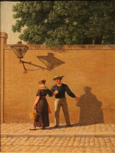 Danese:  En matros, som tager afsked med sin pige Un marinaio che si congeda dalla sua ragazza da Christoffer Wilhelm Eckersberg