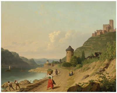 Figure su una pista in riva al Reno da Christoffer Wilhelm Eckersberg