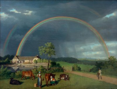 Cortile a Spejlsby su Møn da Christoffer Wilhelm Eckersberg