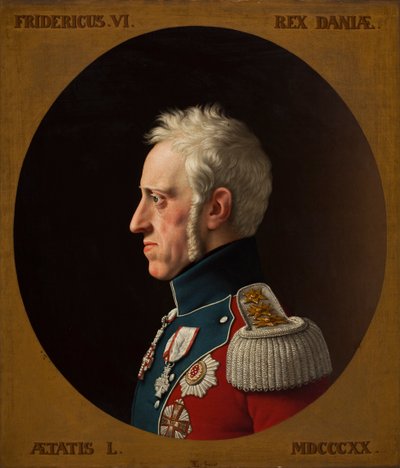 Ritratto di Federico VI di Danimarca 1768-1839, 1839 da Christoffer Wilhelm Eckersberg