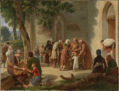 Vicelin che distribuisce il pane tra i poveri da Christoffer Wilhelm Eckersberg