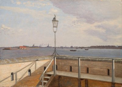 Vista dalla batteria Trekroner con Copenaghen in lontananza da Christoffer Wilhelm Eckersberg