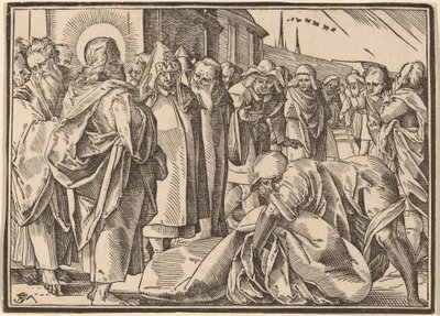 Il paralitico guarito da Cristo prende il suo lettuccio da Christoph Murer