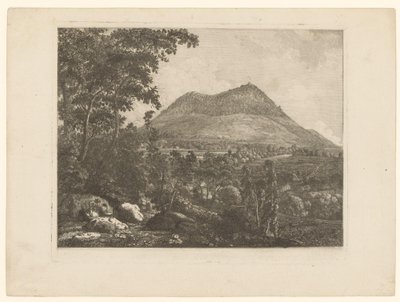 Paesaggio con il monte Landeskrone vicino a Görlitz da Christoph Nathe
