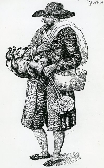 Venditore ambulante ebreo di Amburgo, XVIII secolo da Christoph Suhr