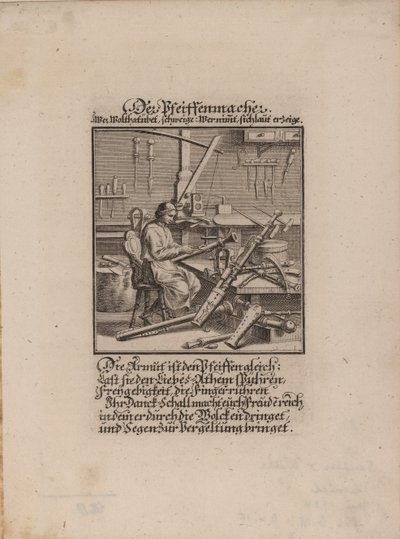 Il fabbricante di strumenti a fiato da Christoph Weigel the Elder