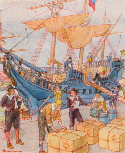Porto con Balle di Tabacco da Christophe (1856 1945)