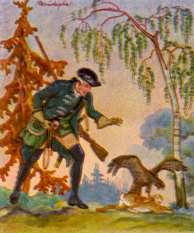 Hasenbeize / Coniglio in salamoia (litografia a colori) da Christophe (1856 1945)