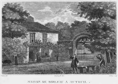 Casa di Nicolas Boileau, noto come Boileau-Despreaux, ad Auteuil, Parigi, inciso da Ashby (XIX secolo) da Christophe Civeton