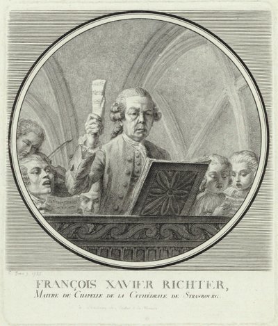 Ritratto del compositore Franz Xaver Richter, 1785 da Christophe Guerin
