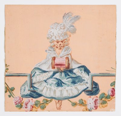 Scimmia Femmina in Abito Rococò da Christophe Huet