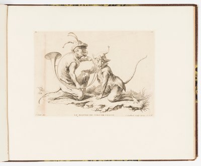 Tavola 10, Le Maître de Cors de Chasse, Singeries ou différentes actions de la vie humaine représentées par des singes da Christophe Huet