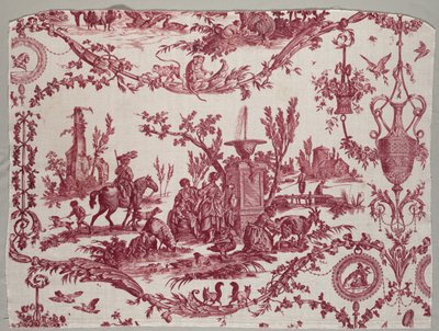 Frammenti di cotone stampato a lastra, c. 1789 da Christophe Philippe Oberkampf