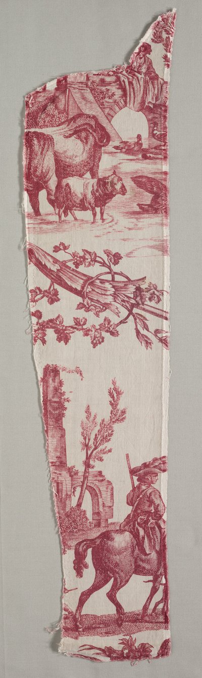 Frammenti di cotone stampato a lastra di rame, c. 1789 da Christophe Philippe Oberkampf