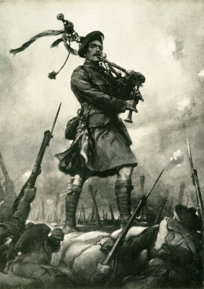 Come Piper Laidlaw vinse la Victoria Cross il 25 settembre 1915, c1920 da Christopher Clark