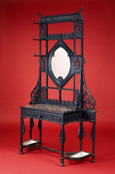 Attaccapanni in ghisa di Coalbrookdale da Christopher Dresser