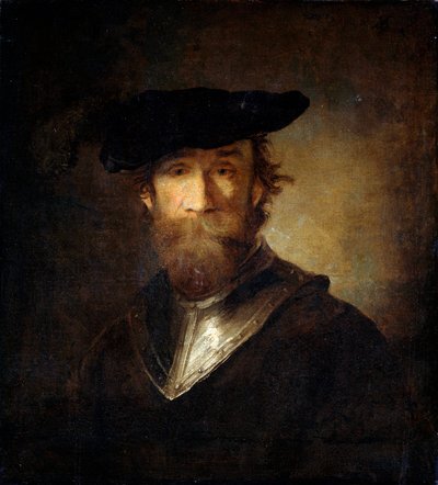 Un vecchio soldato con un berretto nero, XVII secolo da Christopher Paudiss