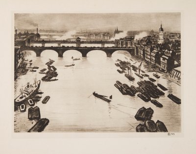 Ponti di Londra, pub. 1924 da Christopher Richard Wynne Nevinson