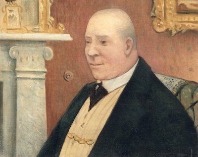 Ha guadagnato una fortuna... Ma ha perso un figlio. Ritratto di Mr Moat (m.1940), il maggiordomo della famiglia Sitwell, 1918 da Christopher Richard Wynne Nevinson