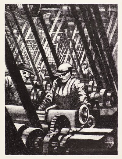 Costruzione del motore da Christopher Richard Wynne Nevinson