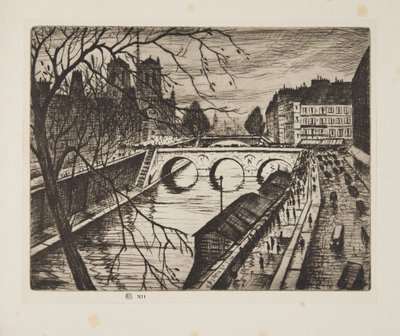 Notre Dame, Les Quais de Paris, pub.1931 da Christopher Richard Wynne Nevinson
