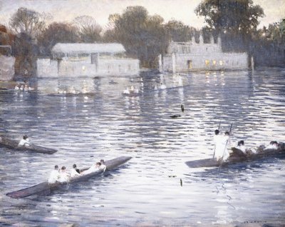 Domenica sera, barche sul Tamigi a Henley, 1924 da Christopher Richard Wynne Nevinson