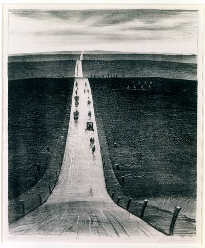 La strada da Arras a Bapaume, 1918 da Christopher Richard Wynne Nevinson