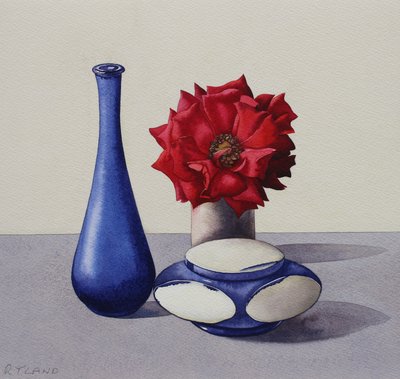 Natura morta con rosa rossa da Christopher Ryland