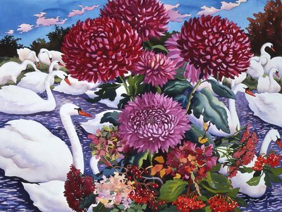 Cigni e crisantemi, 2005 da Christopher Ryland