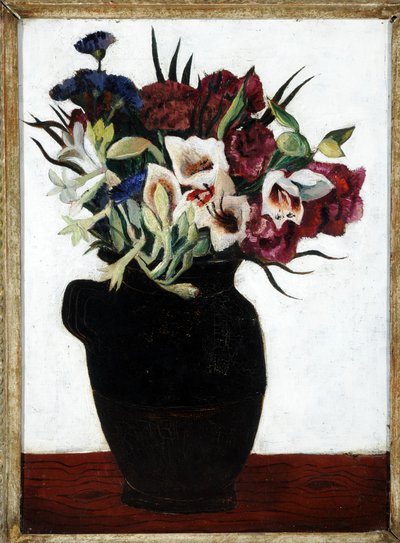 Fiori in una brocca nera da Christopher Wood