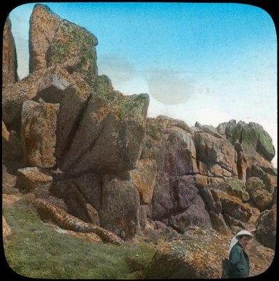 Sedia dei Desideri delle Signore, Logan Rock, vicino a Treen, Cornovaglia, fine XIX o inizio XX secolo da Church Army Lantern Department
