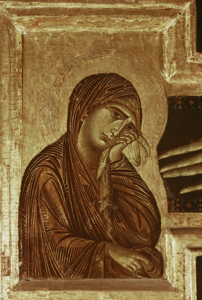 Crocifisso: dettaglio della Vergine da Cimabue