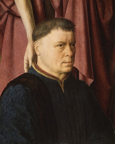 Un donatore presentato da un santo da Circle of Dieric Bouts