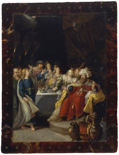 La festa di Baldassarre, senza data da Circle of Frans Francken the Younger