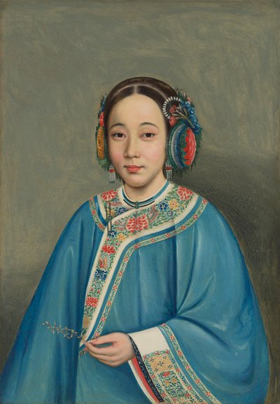 Ritratto di una donna da Circle of Guan Qiaochang Lam Qua