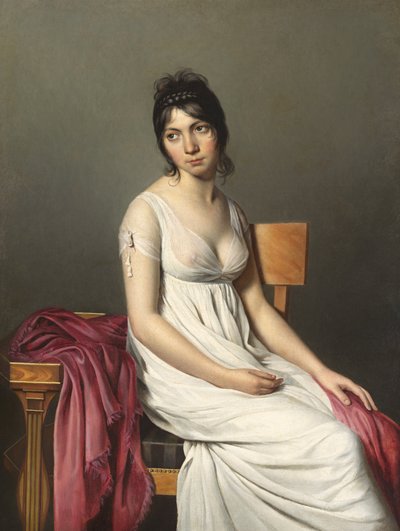 Ritratto di una giovane donna da Circle of Jacques Louis David